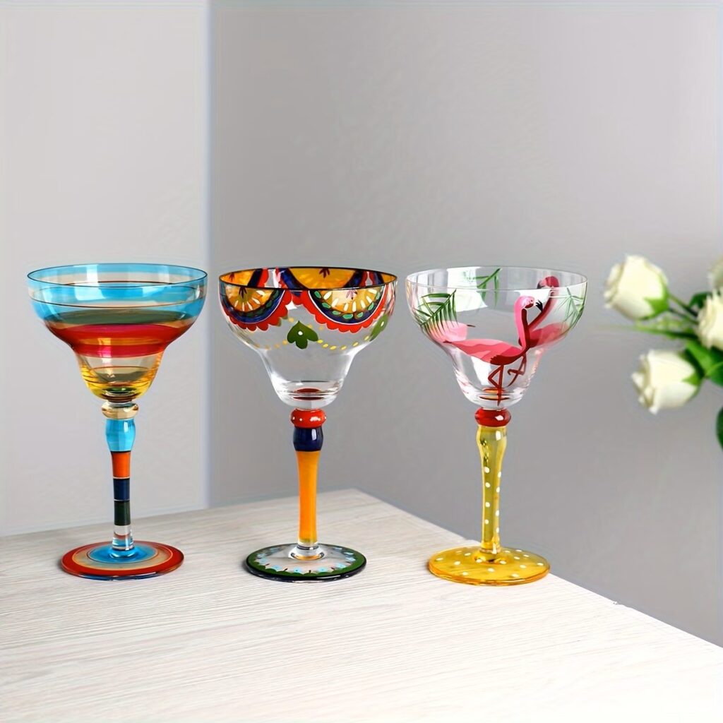 1pc Premium Hand-Painted Creative Margarita Cocktail Glass