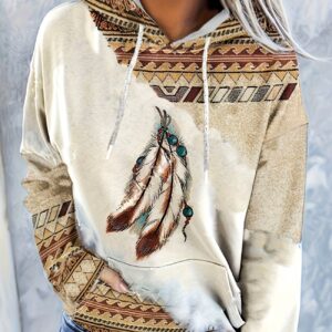 Women's Bohemian Hooded Sweatshirt