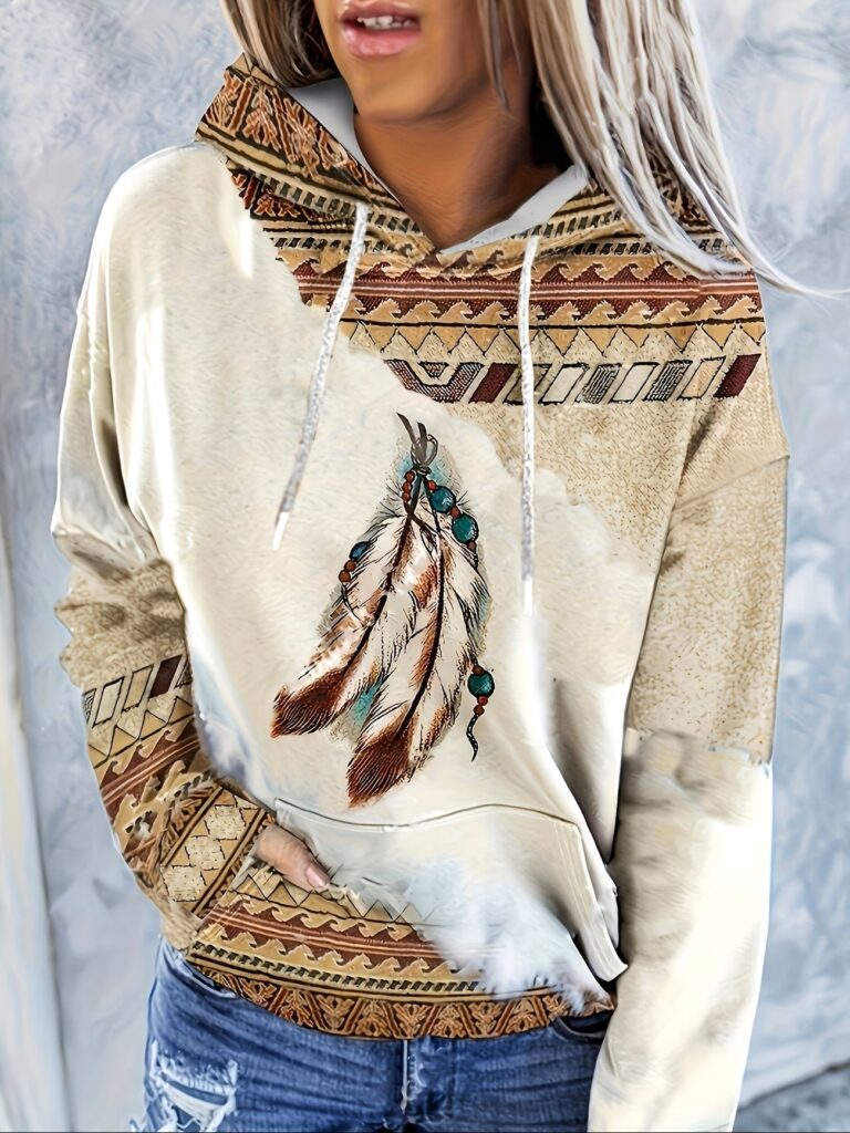Women's Bohemian Hooded Sweatshirt