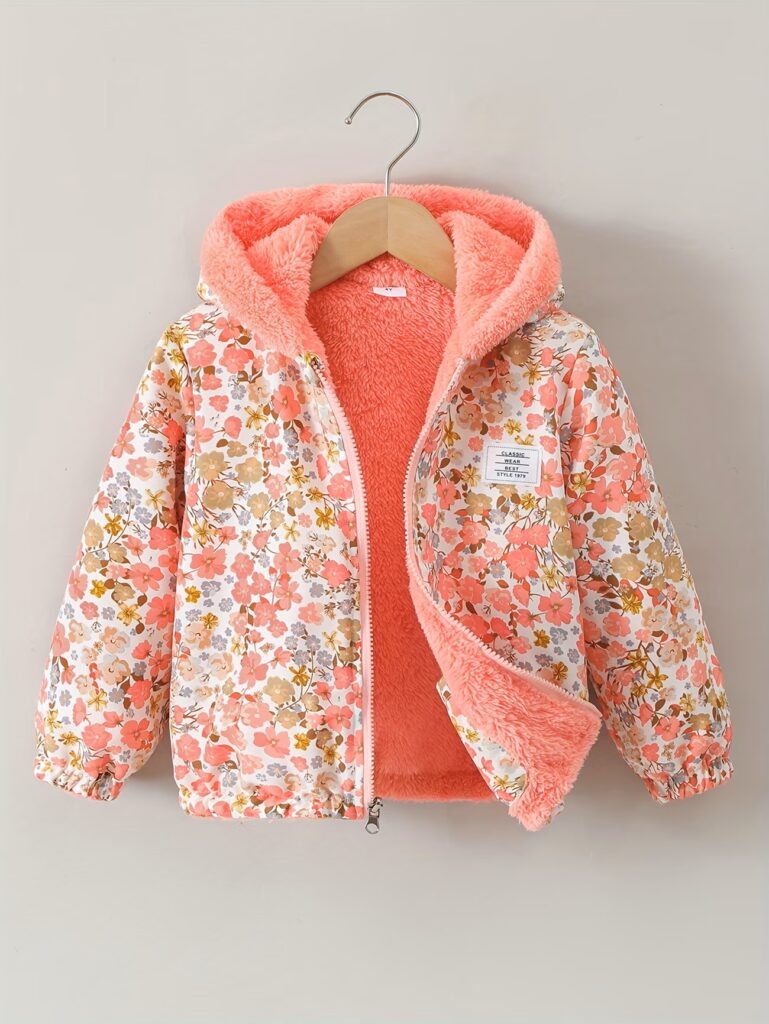 Girls' Reversible Hooded Jacket