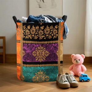 Bohemian Indian Motif Laundry Basket