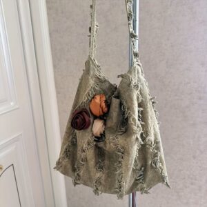 Crossbody Bag with Rose Design