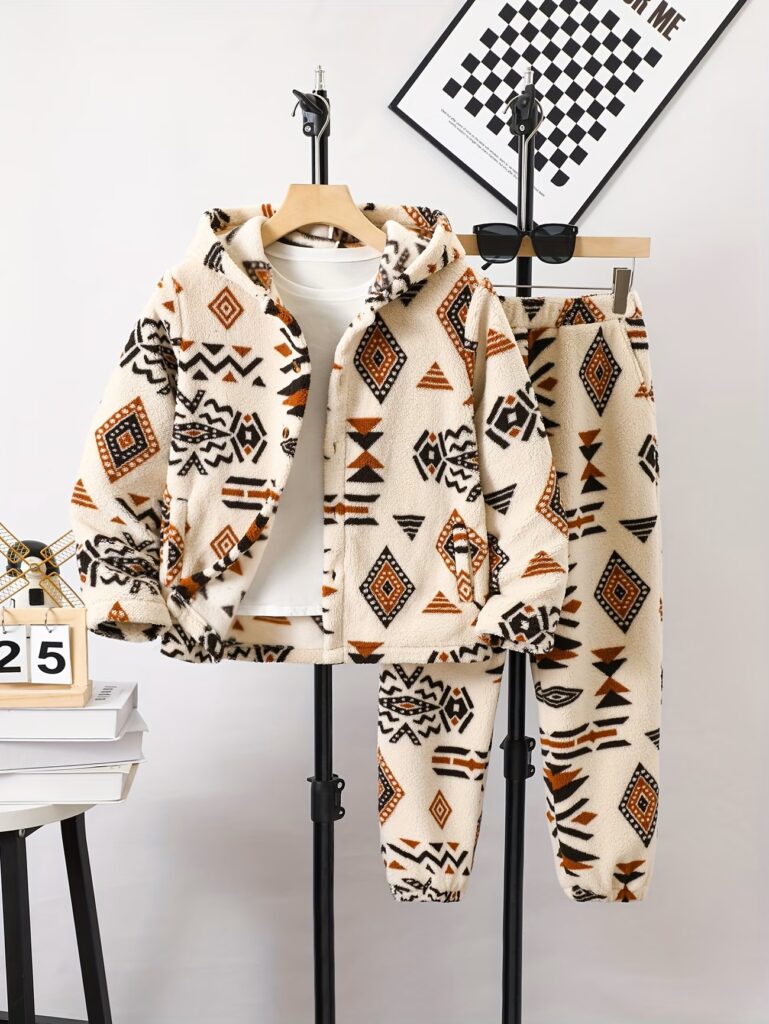 Hooded Fleece Jacket & Long Pants