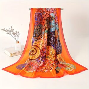 Bohemian Style Large Satin Scarf
