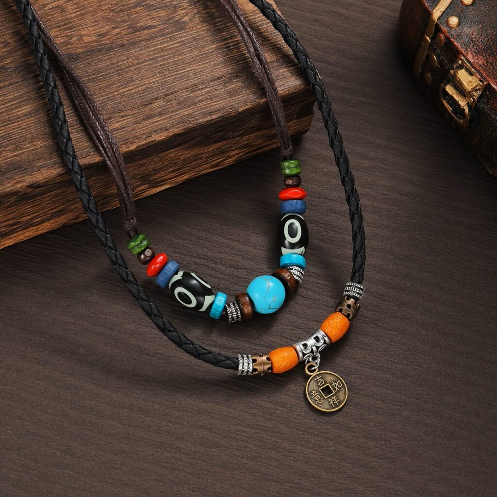 Men's Bohemian Vintage Beaded Necklace
