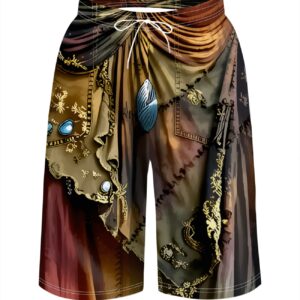 Wide-Leg Five-Point Pants