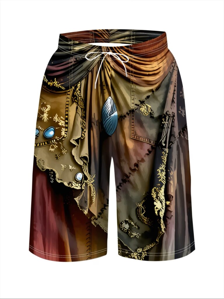 Wide-Leg Five-Point Pants