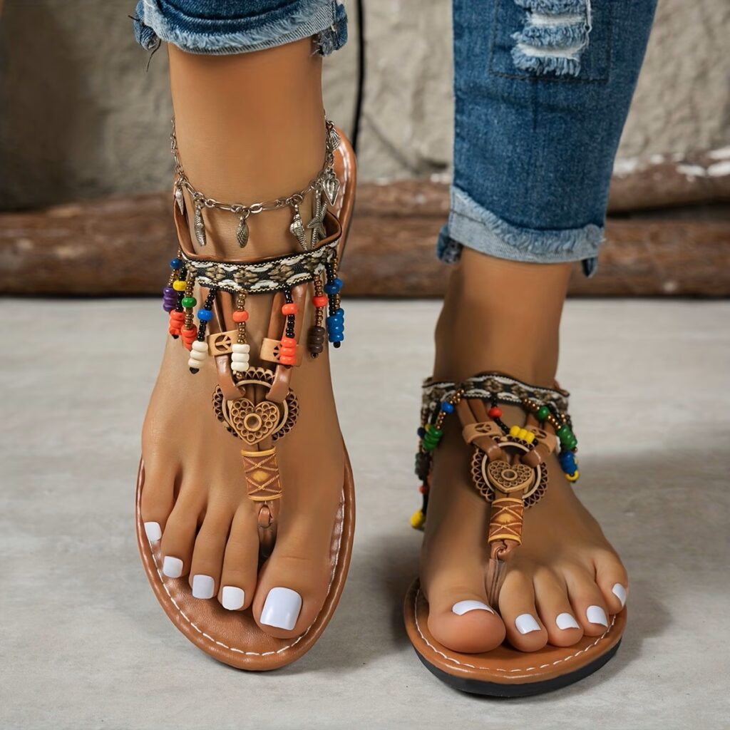 Women's Bohemian Beaded Footwear